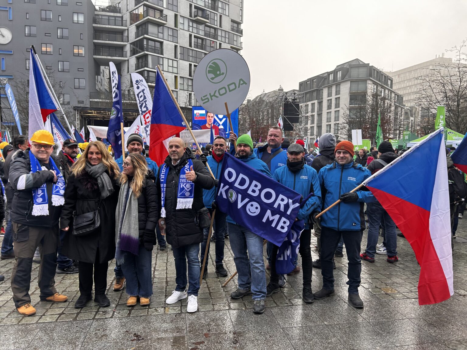 Kováci na demonstraci za záchranu evropského průmyslu v Bruselu